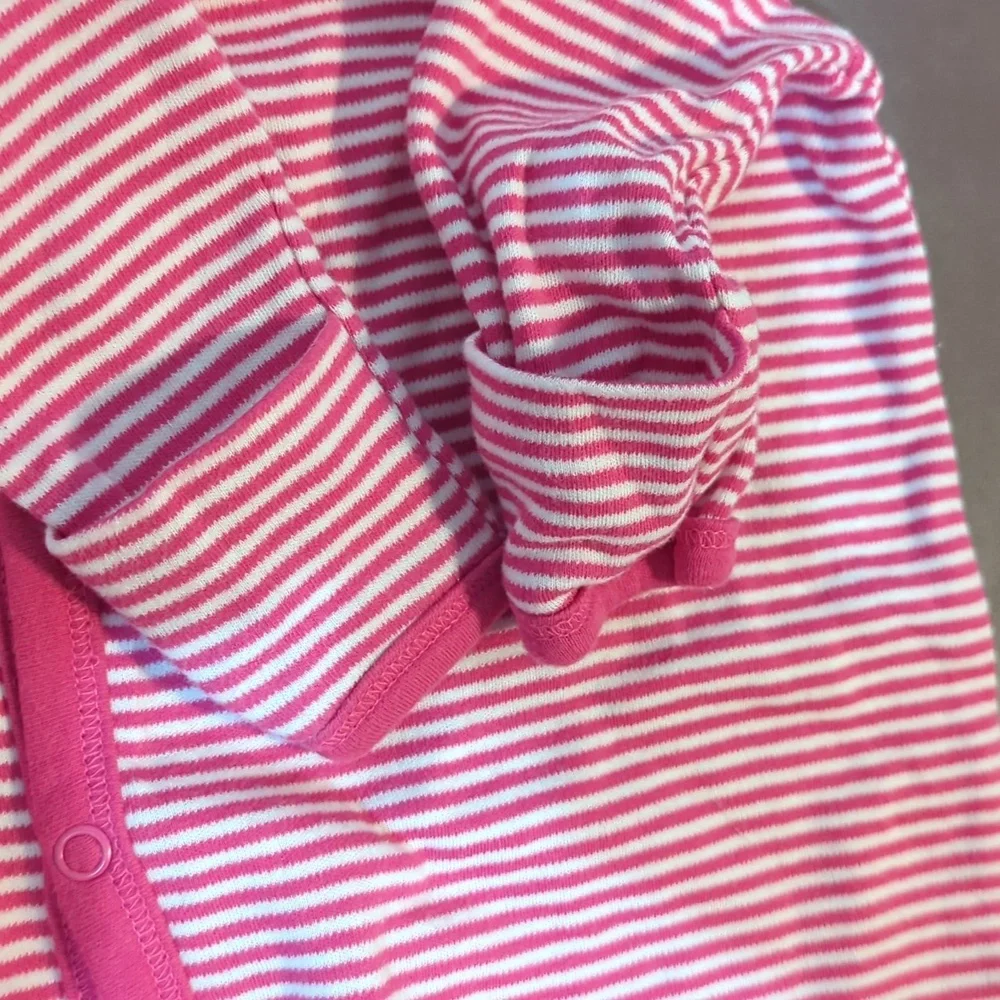 Touched by Nature Sleep Sack 0-6 months 100% Organic Cotton Pink White Striped